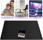 Vyaaa 70.8"x39.3" PU Leather Large Desk Mat (Black) - XXL Extended Mouse pad, Office Desk Protector, Non-Slip Computer Desk pad for Office, Gaming, Home - Image 4