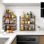 IBUYKE Corner Shelf,Wood Kitchen Spice Organizer,Brown TWJ002H - Image 7