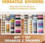 SpaceAid Bamboo Dresser Drawer Dividers 6 Pack, (Need 4.65" Deep Drawer) Adjustable 12.5“-17” Organizers, Expandable Organization for Clothing, Clothes, Dressers, White - Image 5
