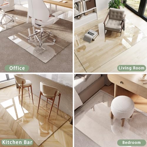 Tempered Glass Chair Mat for Carpet 72"x48", Floor Protector - Image 5