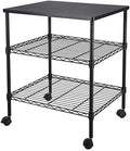 3 Tier Storage Racks Shelving, Heavy Steel Pantry Shelves, Adjustable Wire Shelving Rack with Desktop, Suitable for Garage, Kitchens, Offices, 22" W x 18" D x 26" H, Black by Unknown