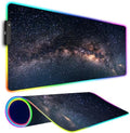 RGB Gaming Mouse Pad, Large Mousepad with Led Light, Keyboard Pad Gaming Accessories for Desk, Non-Slip Rubber Base Big Mouse Mat for Gamer, 31.5 X 11.8 Inch, Galaxy by Armanza