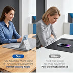 15W Wireless Charging Mouse Pad 31.5"x15.75", Double-Sided Faux Leather - Image 5