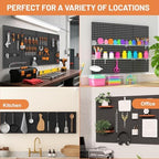 Ultrawall Metal Peg Board Panels with Hooks, Garage Pegboard Tool Organizer - Image 6
