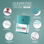 Clever Fox Income & Expense Tracker, Business Ledger 5.8x8.3 Turquoise - Image 2