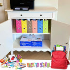 Evelots Magazine File Holder - Set of 24 Floral - Office Desk Organizer - Sturdy Cardboard - New Upgraded Double Front Panel for More Stability - Full 4 Inch Wide - Easy Assemble - Image 3