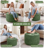 Hobestluk Round Oversized Ottoman Foot Leg Rest Under Desk for Couch - Image 6