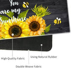4 in 1 Mouse Pad Combo, Large Gaming Mouse Pad + Keyboard Wrist Support + Mouse Wrist Rest + Coaster, Table Pad with Stitched Edge Ergonomic Wrist Pad Set, Sunflower, You are My Sunshine - Image 6