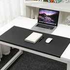 PU Leather Large Desk Pad with Stitched Edge, Waterproof Office Laptop Mouse Mat, Edge Protector Desk Accessories, Edge-Locked Non-Slip Writing Table Blotter (Black,39.4"x19.7") - Image 3