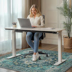 48"x72" Office Chair Mat for Hardwood Floor, Non-Slip Washable Turquoise - Image 2