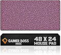 Gamer Boss - Gaming Mouse Pad - 48 x 24 Inches - 4mm Thick with Stitched Edges, Non-Slip Rubber Base, Premium Cloth Mousepad, Desk Mat for Laptop, Keyboard, Computer & PC (Mega, Pink Maze) by GamerBoss