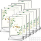 5X7 Silver Frames Double-Sided Acrylic Sign Holder，12 PCS by AcrylicSignHolderMahjongRacks%EF%BC%8CMahjongBags