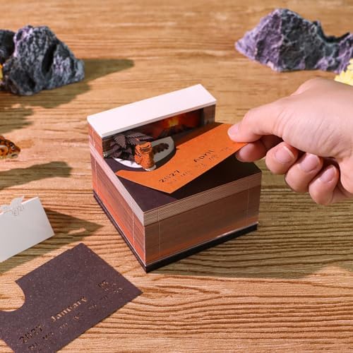 3D Weekly Calendar 2027 Creative Weekly Calendar tear away calendar E - Image 2