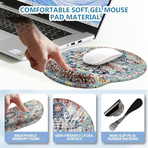 iLeadon Ergonomic Mouse Pad with Wrist Rest, 4in1 Desk Mat Set - Image 3