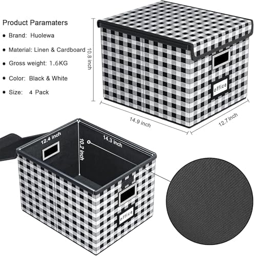 File Organizer Box with Lids, Collapsible File Folder Organizer - Image 6