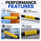 1P Heat Shrink Labels M21-125-C-342-YL M210 M211 BMP21 Yellow 0.235''x6.8' - Image 2