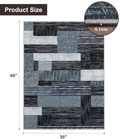 chakme Office Chair Mat for Hardwood Floor, 48"x36" Easy Glide Computer Desk Mat Protector for Rolling Chair Under Desk Rug Nonslip Backing, Machine Wash, (Jigsaw) - Image 2