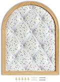 Floral Fabric Bulletin Board with White Criss-Cross Ribbons by Aitakatta