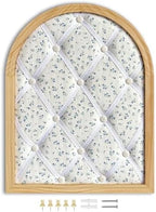 Floral Fabric Bulletin Board with White Criss-Cross Ribbons by Aitakatta