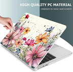 Mektron for 2026/2025/2024/2023 MacBook Air 15 INCH M5 A3448 /M4 A3241 /M3 A3114 /M2 A2941 Case, Printed Plastic Hard Shell Cover with 15.3" Liquid Retina Display Touch ID, Colorful Floral - Image 4
