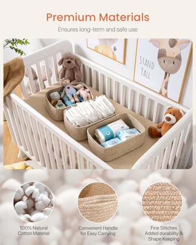 KALLAX Small Woven Storage Basket for Organizing, 13.5x9.5x5 inches, 3 Pack - Image 4