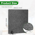 PATIKIL Desk Dividers 24" x 24", 1 Pack Desk Privacy Panel Freestanding Noise Reducing Partition Acoustic Panel with 4Pcs Support Feet for Testing Office Home Library, Dark Gray Style C - Image 2