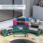 gianotter Dual Monitor Stand Riser With Drawer and 2 Pen Holders - Image 4