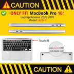 for MacBook Pro 16 inch Case 2019 2020 Release Model A2141, Plastic Hard Shell Cover with Keyboard Cover & Screen Protector for MacBook Pro 16 inch with Touch Bar, Red Stripes - Image 2