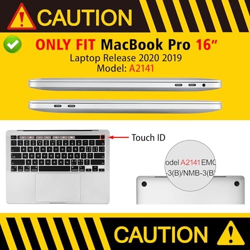 for MacBook Pro 16 inch Case 2019 2020 Release Model A2141, Plastic Hard Shell Cover with Keyboard Cover & Screen Protector for MacBook Pro 16 inch with Touch Bar, Red Stripes - Image 2