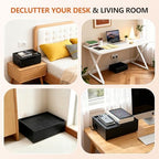 Wooden Cable Management Box - A Stylish Cable Storage Box, Suitable for Power sockets, USB Hiding, TV Cables, Desktop and Floor Cables - a Large Cable Storage Box for Management - Image 7