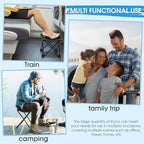 Ripeng 4 Pcs Portable Airplane Travel Foot Rest, Folding Camping Stool, Under Desk Foot Rest at Work for Long Flight, Home and Office Outdoor Hiking Fishing with Carry Bag (Black) - Image 6
