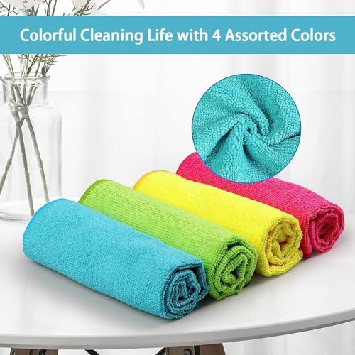 HOMEXCEL Microfiber Cleaning Cloth 800 Pack, Microfiber Towel for Cars, Lint Free, Scratch-Free, Highly Absorbent, and Cleaning Rags for House, Window and Glass, Cars, TV Screen 11.5 X11.5 inch - Image 3