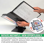 Ultimate Office SWITCHFILE 10-Pocket Reference Display Organizer Black Pkts - Image 4