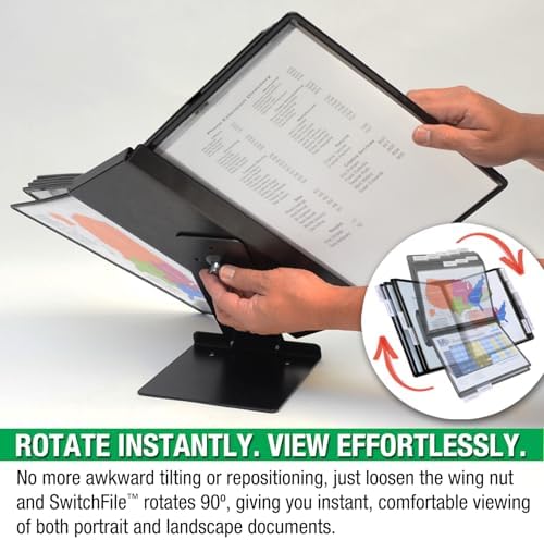Ultimate Office SWITCHFILE 10-Pocket Reference Display Organizer Black Pkts - Image 4
