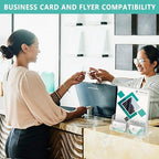 2 Pack Acrylic Brochure Holder 8.5 x 11 Inch with Business Card Holder, Clear Acrylic Brochure Holders Plastic Flyer Display Stand for Magazine, Pamphlet, Booklets, Menu, Journals, Literature - Image 7