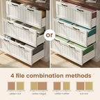 SEDETA Farmhouse 3 Drawer File Cabinet for Home Office - Image 3