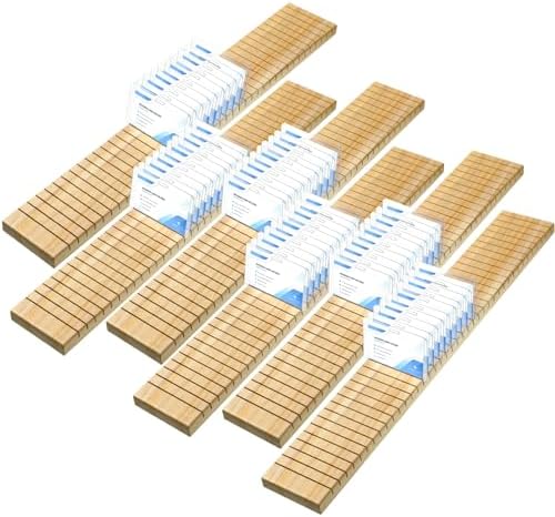 Wesiti 6 Pcs Wooden Name Badge Holder Organizer Tray Office, Wood Color by Unteilti