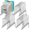 Incline Sorter Desk File Organizer, Metal Desk Magazine Folder Holder with 8-Section Vertical Compartments Rack File Organizer for Office, Home, School by MINDEPOT