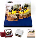 3D Creative Time Piece Calendar 2027 Desk Calendar by UNUNOT