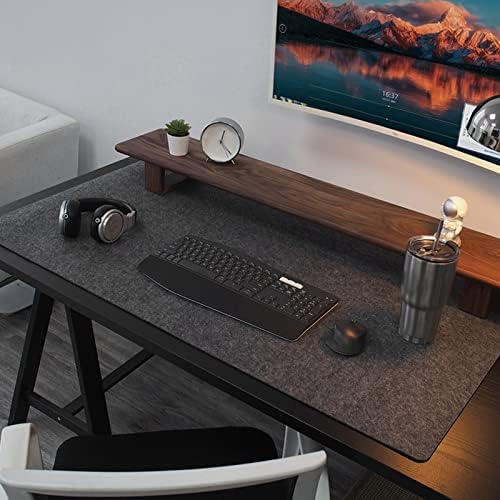 ZPEE Felt Gaming Mouse Pad Large,Not-Slip Mouse Mats for Computer Writing Mat for Desk Mice Mat Washable Keyboard Mat-Dark Gray 35x70cm - Image 2