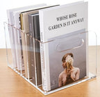 Clear Acrylic Organizers - 5 Vertical Compartments Acrylic Folder Organizer & File Organizer, Desk Document Storage Bins for Magazines, Binders - Multipurpose Home Office Desk Organizer - Image 4