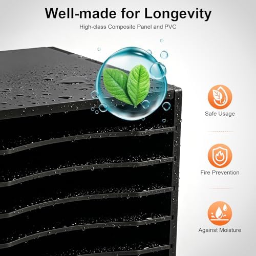 Vertical Desktop Sorter, 11-Layer Stackable Paper Tray for Office Home School Desk Literature Organizer File Holder Document Storage Rack 10.6 * 11.8 * 15.7inch, Black - Image 4