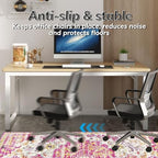 Office Chair Mat for Hardwood Floor, 48"x60" Anti-Slip Desk Chair Mat for Hard Floors, Under Desk Computer Rug for Rolling Chair, Easy Glide Floor Protector Mat for Home Office(Pink) - Image 3