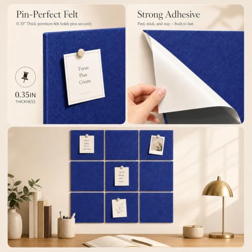Felt Bulletin Board Tiles, Cork Board Alternative, 48 x 36 in - Image 3