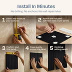X-Large Cork Board Alternative 12-Pack Felt Bulletin Board Thick and Decorative Pin Board for Home Office Walls 47.24 x 35.43 Inches with 72 Adhesive Tabs - [Deep Black] - Image 5