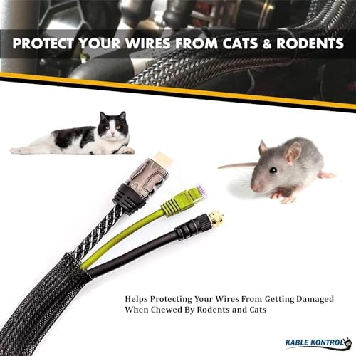 Kable Kontrol PET Expandable Braided Sleeving 1-1/4” Inch 100’ Ft - Yellow - Image 6