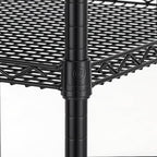 Finnhomy 3 Tier Heavy Duty Commercial Grade Utility Cart, Wire Rolling Cart with Handle Bar, Steel Service Cart with Wheels, Kitchen Carts on Wheels, Metal Cart Shelf Size 24" D x 36" W, NSF, Black - Image 7
