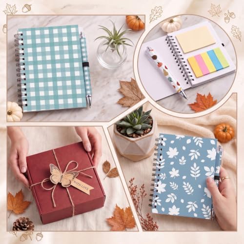 Fall Notebooks with Pens Bulk, 24 Sets, 5.5 x 4.7 Inch, Pumpkin - Image 6
