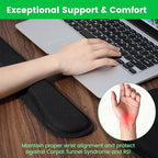 6 Pcs Mouse Pad and Keyboard Wrist Rest - Ergonomic Wrist Pad for Computer Keyboard and Mouse Pad, Memory Foam Wrist Support for Comfy Typing (Classic Black) - Image 5