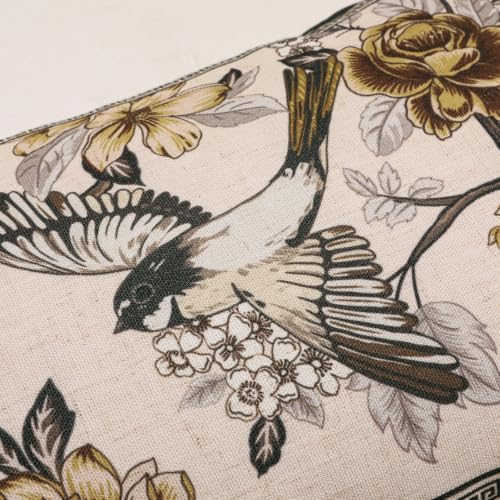 ISAENNE Vintage Elegant Linen Rectangle Throw Pillow Cover,28"x12"-Murad A - Image 5